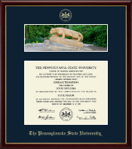 Pennsylvania State University diploma frame - Campus Scene Diploma Frame - Nittany Lion in Galleria