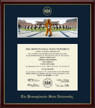 Pennsylvania State University diploma frame - Campus Scene Diploma Frame - Mascot/Cheerleaders in Galleria