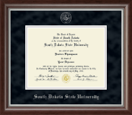 South Dakota State University Silver Embossed Diploma Frame in Devonshire