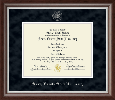 South Dakota State University diploma frame - Silver Embossed Diploma Frame in Devonshire