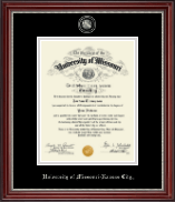 University of Missouri Kansas City Masterpiece Medallion Diploma Frame in Kensington Silver