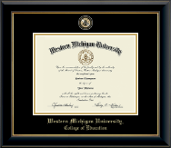 Western Michigan University diploma frame - Masterpiece Medallion Diploma Frame in Onyx Gold