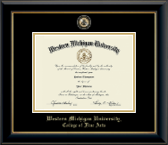 Western Michigan University diploma frame - Masterpiece Medallion Diploma Frame in Onyx Gold