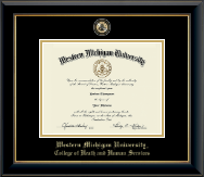 Western Michigan University diploma frame - Masterpiece Medallion Diploma Frame in Onyx Gold