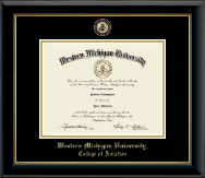 Western Michigan University diploma frame - Masterpiece Medallion Diploma Frame in Onyx Gold