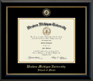 Western Michigan University diploma frame - Masterpiece Medallion Diploma Frame in Onyx Gold