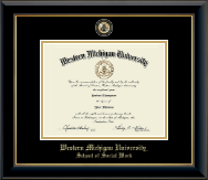 Western Michigan University diploma frame - Masterpiece Medallion Diploma Frame in Onyx Gold