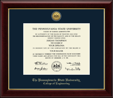 Pennsylvania State University diploma frame - Gold Engraved Medallion Diploma Frame in Gallery