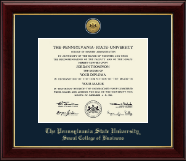 Pennsylvania State University Gold Engraved Medallion Diploma Frame in Gallery