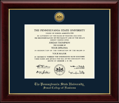 Pennsylvania State University diploma frame - Gold Engraved Medallion Diploma Frame in Gallery