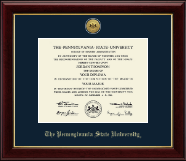 Pennsylvania State University Gold Engraved Medallion Diploma Frame in Gallery