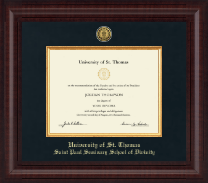 University of St. Thomas diploma frame - Presidential Gold Engraved Diploma Frame in Premier