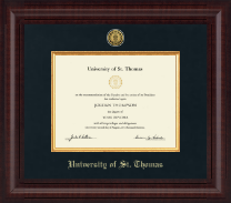 University of St. Thomas Presidential Gold Engraved Diploma Frame in Premier