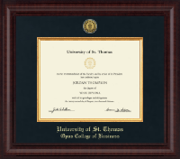 University of St. Thomas diploma frame - Presidential Gold Engraved Diploma Frame in Premier