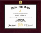 Delta Mu Delta Honor Society certificate frame - Century Gold Engraved Certificate Frame in Cordova