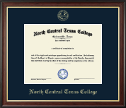 North Central Texas College Gold Embossed Diploma Frame in Studio Gold