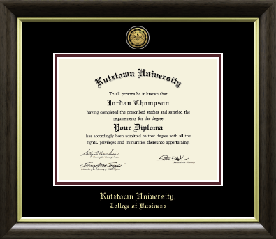 Kutztown University diploma frame - Gold Engraved Medallion Diploma Frame in Hampshire