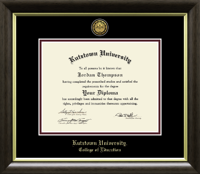 Kutztown University diploma frame - Gold Engraved Medallion Diploma Frame in Hampshire