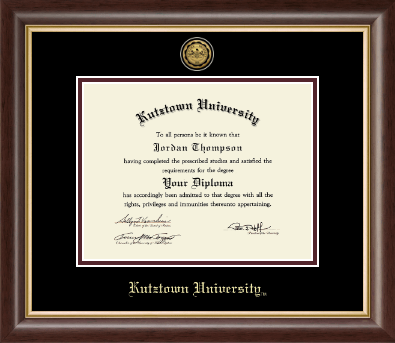 Kutztown University diploma frame - Gold Engraved Medallion Diploma Frame in Hampshire