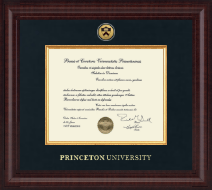 Princeton University Presidential Gold Engraved Diploma Frame in Premier