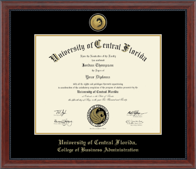 University of Central Florida diploma frame - Gold Engraved Medallion Diploma Frame in Signature
