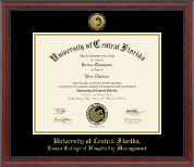 University of Central Florida diploma frame - Gold Engraved Medallion Diploma Frame in Signature