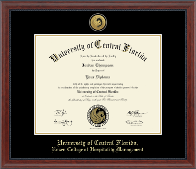 University of Central Florida diploma frame - Gold Engraved Medallion Diploma Frame in Signature