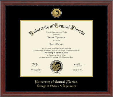 University of Central Florida diploma frame - Gold Engraved Medallion Diploma Frame in Signature