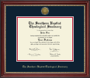 The Southern Baptist Theological Seminary Gold Engraved Medallion Diploma Frame in Kensington Gold