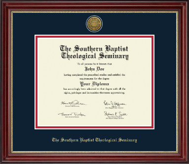 The Southern Baptist Theological Seminary diploma frame - Gold Engraved Medallion Diploma Frame in Kensington Gold