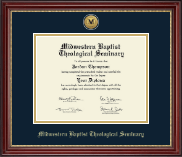 Midwestern Baptist Theological Seminary diploma frame - Gold Engraved Medallion Diploma Frame in Kensington Gold
