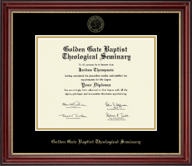 Golden Gate Baptist Theological Seminary diploma frame - Gold Embossed Diploma Frame in Kensington Gold