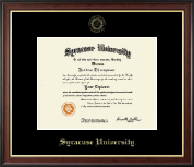 Syracuse University Gold Embossed Diploma Frame in Studio Gold