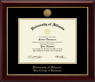 University of Illinois diploma frame - Gold Engraved Medallion Diploma Frame in Gallery