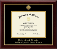 University of Illinois Gold Engraved Medallion Diploma Frame in Gallery