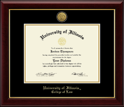 University of Illinois diploma frame - Gold Engraved Medallion Diploma Frame in Gallery
