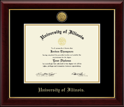 University of Illinois diploma frame - Gold Engraved Medallion Diploma Frame in Gallery