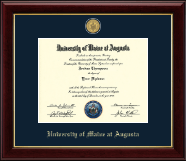 University of Maine at Augusta diploma frame - 23K Medallion Diploma Frame in Gallery