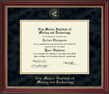 New Mexico Institute of Mining & Technology diploma frame - Gold Embossed Diploma Frame in Kensington Gold