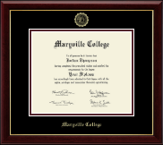 Maryville College Gold Embossed Diploma Frame in Gallery