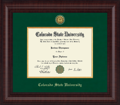 Colorado State University diploma frame - Presidential Gold Engraved Diploma Frame in Premier