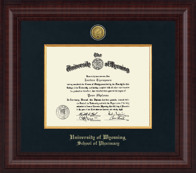 University of Wyoming diploma frame - Presidential Gold Engraved Diploma Frame in Premier