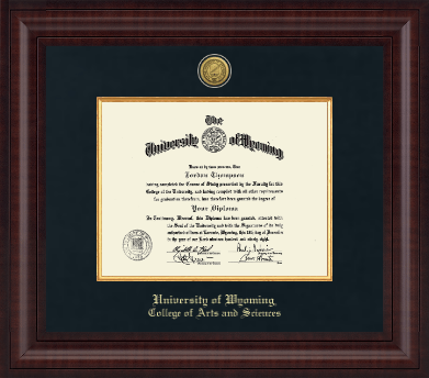 University of Wyoming diploma frame - Presidential Gold Engraved Diploma Frame in Premier