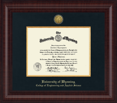 University of Wyoming diploma frame - Presidential Gold Engraved Diploma Frame in Premier