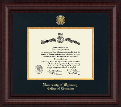 University of Wyoming diploma frame - Presidential Gold Engraved Diploma Frame in Premier