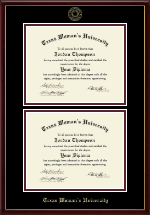 Texas Woman's University diploma frame - Double Diploma Frame in Galleria