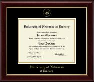 University of Nebraska Kearney Gold Embossed Diploma Frame in Gallery