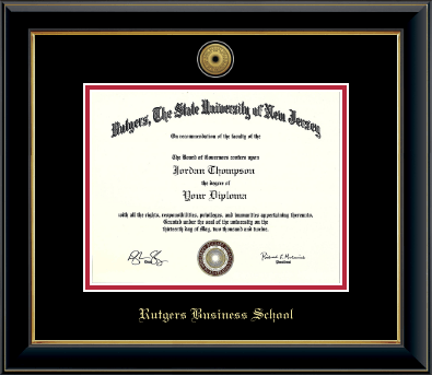 Rutgers University diploma frame - Gold Engraved Medallion Diploma Frame in Onyx Gold