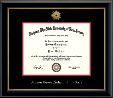 Rutgers University diploma frame - Gold Engraved Medallion Diploma Frame in Onyx Gold