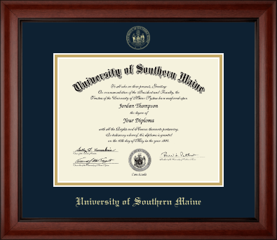University of Southern Maine diploma frame - Gold Embossed Diploma Frame in Cambridge